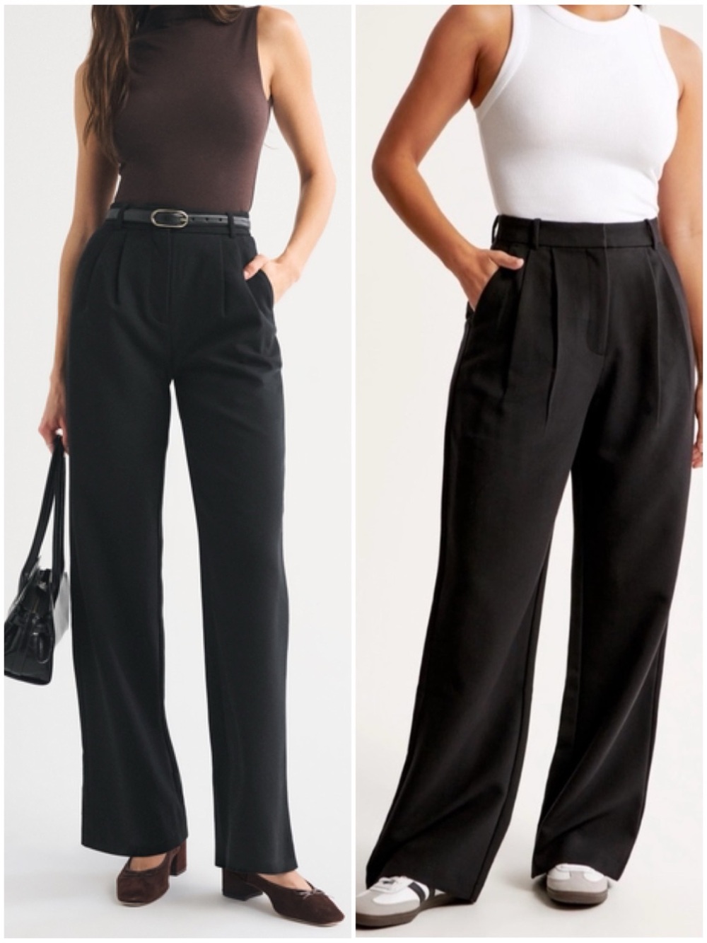 NEW Abercrombie A&F Sloane Tailored Wide Leg Pant Pleated Trouser NWT